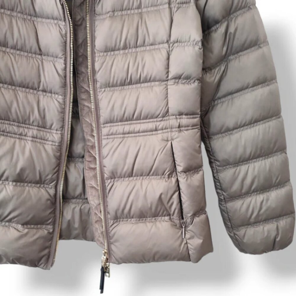 Women's Massimo Dutti Feather Down Jacket – Small, Luxury Grey Puffer - Picture 4 of 4